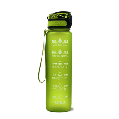 Motywacyjna Butelka do Picia Wody 1000ml z Osią Czasu, BPA Free, Idealna do Codziennego Nawadniania