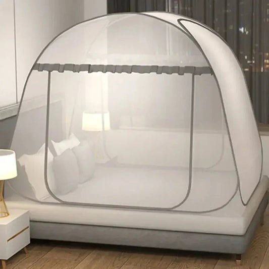Namiot z moskitierą dla dwóch osób – w zestawie torba do przechowywania – 200 x 180 cm – odpowiedni do użytku wewnątrz i na zewnątrz