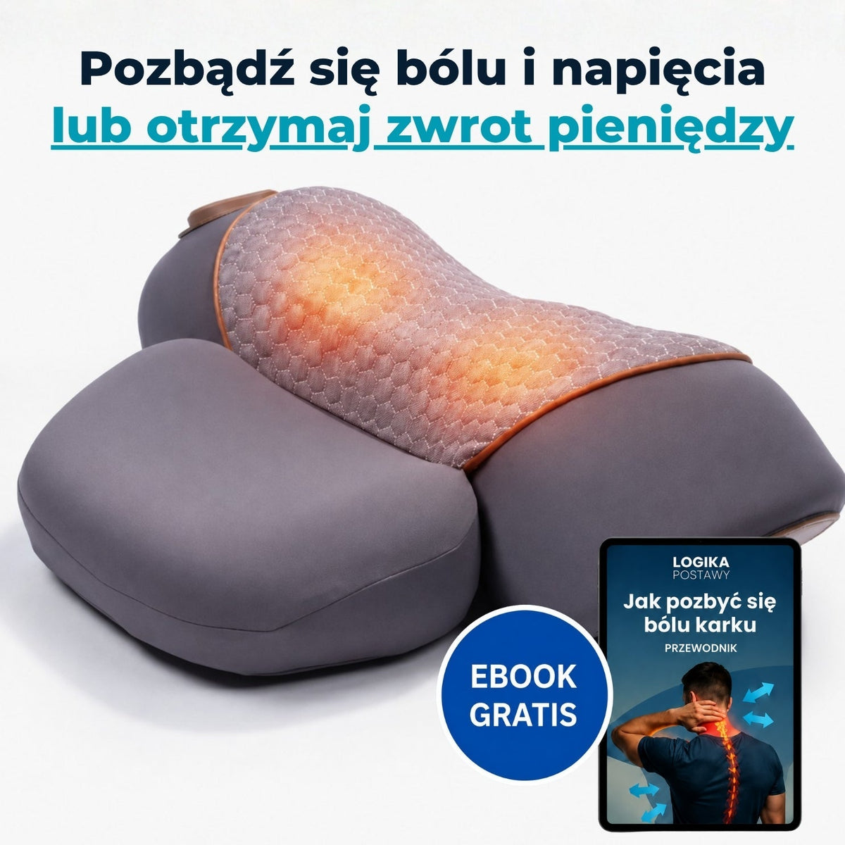 NeckReset | Ergonomiczna Poduszka Ortopedyczna do Spania z Wsparciem Szyi | Idealna do Spania na Boku dla Komfortu i Zdrowia