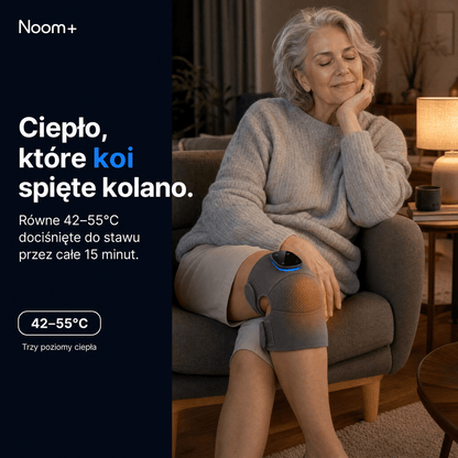 NoomKneePro Masażer Kolan z Potrójną Metodą Ciepła, Masażu i Kompresji