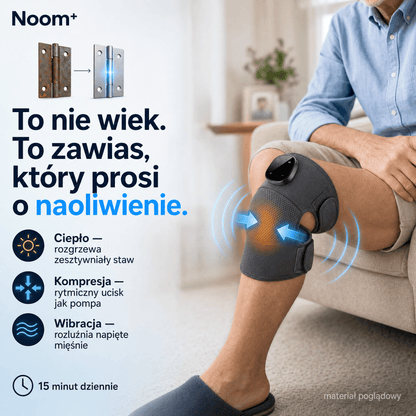 NoomKneePro Masażer Kolan z Potrójną Metodą Ciepła, Masażu i Kompresji