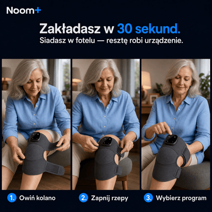 NoomKneePro Masażer Kolan z Potrójną Metodą Ciepła, Masażu i Kompresji