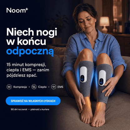 Noom FlowEMS | Masażer Łydek z Pneumatyczną Kompresją i EMS | Regulowane Poziomy Ucisku dla Ulgi w Zmęczeniu