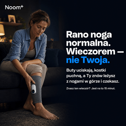 Noom FlowEMS | Masażer Łydek z Pneumatyczną Kompresją i EMS | Regulowane Poziomy Ucisku dla Ulgi w Zmęczeniu