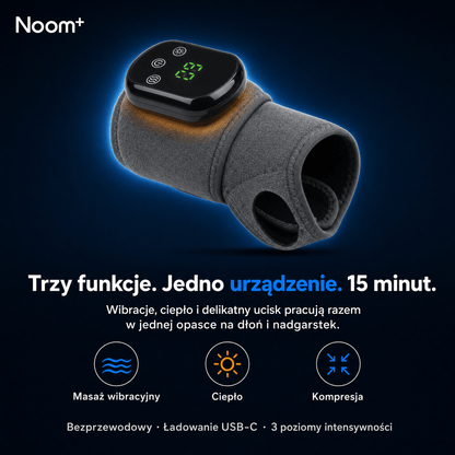 Noom Hand Pro | Masażer do Dłoni z Wibracją | Ulga w Bólu i Relaks dla Rąk