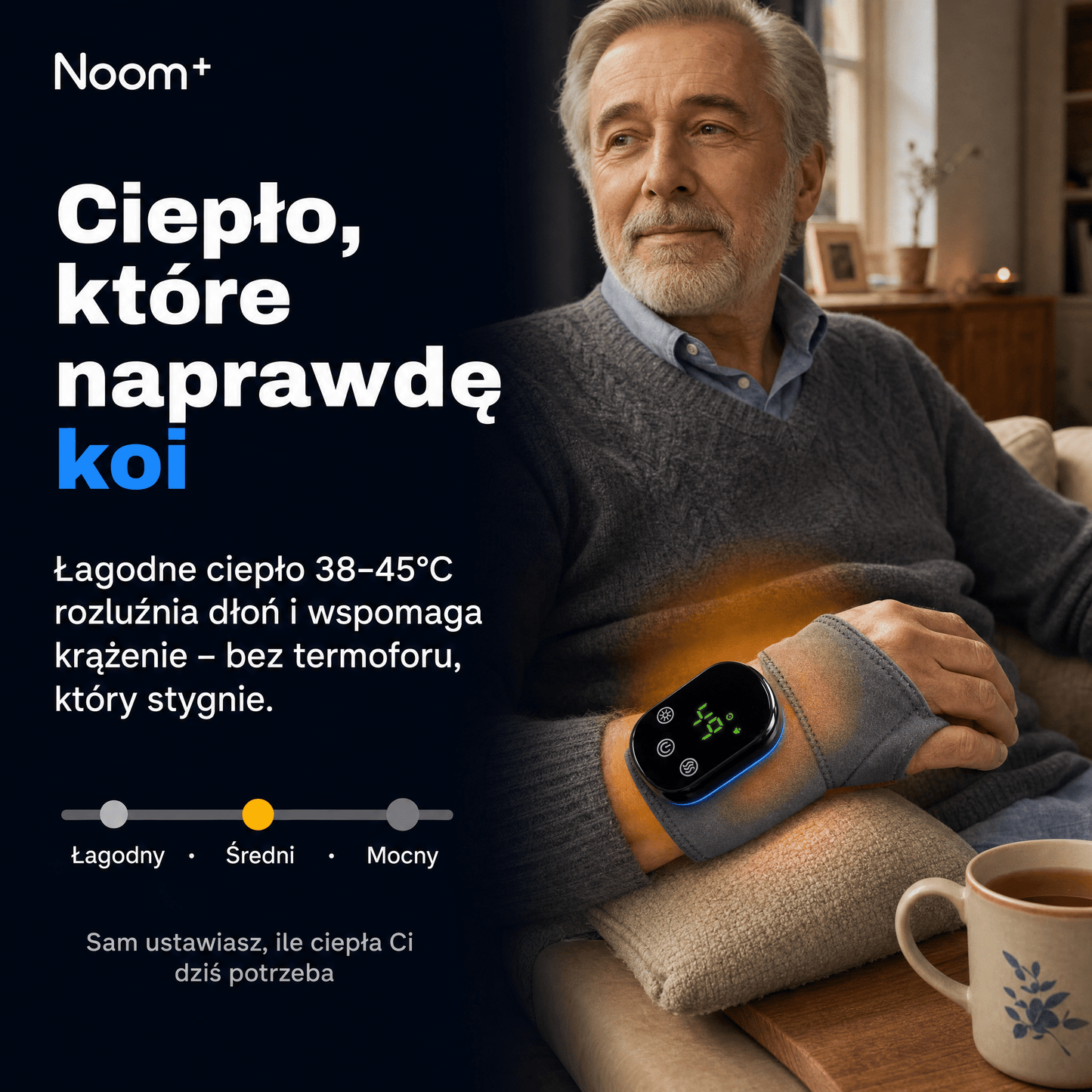 Noom Hand Pro | Masażer do Dłoni z Wibracją | Ulga w Bólu i Relaks dla Rąk