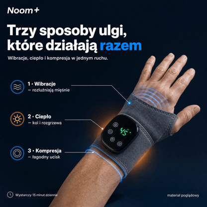 Noom Hand Pro | Masażer do Dłoni z Wibracją | Ulga w Bólu i Relaks dla Rąk