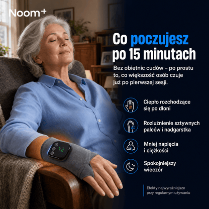 Noom Hand Pro | Masażer do Dłoni z Wibracją | Ulga w Bólu i Relaks dla Rąk