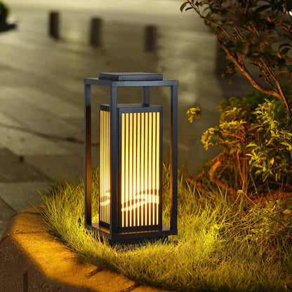Nowoczesna lampa ogrodowa LED zasilana energią słoneczną, żelazo i akryl, oświetlenie ogrodowe