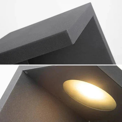 Nowoczesna Lampa Ogrodowa Solarna z Betonu LED – Wodoodporna Latarnia do Ogród, Taras i Patio, Ekologiczne Oświetlenie