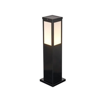 Nowoczesna Lampa Ogrodowa Solarno-Elektryczna Stojąca – Kwadratowy Design, Odporna na Warunki Atmosferyczne, LED