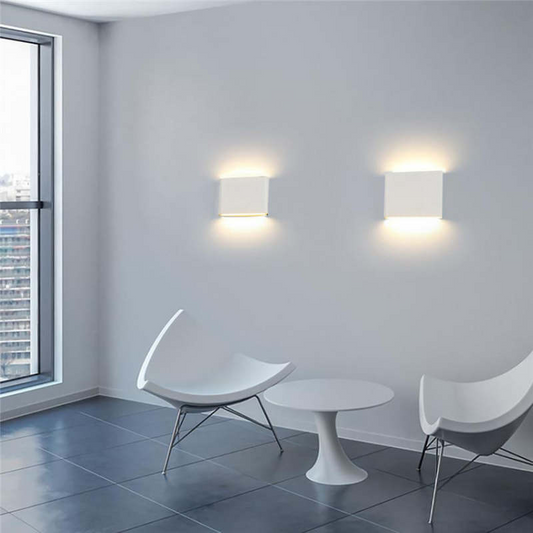 Nowoczesna Lampa Ścienna LED z Regulowanym Światłem do Oświetlenia Zewnętrznego – Kinkiet na Ścianę, Aluminium, 6W/12W