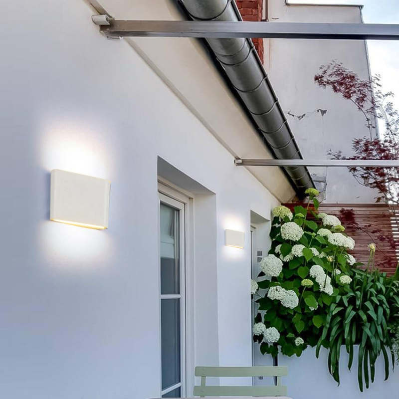 Nowoczesna Lampa Ścienna LED z Regulowanym Światłem do Oświetlenia Zewnętrznego – Kinkiet na Ścianę, Aluminium, 6W/12W