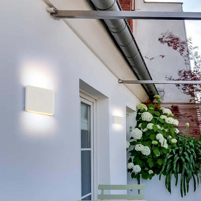Nowoczesna Lampa Ścienna LED z Regulowanym Światłem do Oświetlenia Zewnętrznego – Kinkiet na Ścianę, Aluminium, 6W/12W