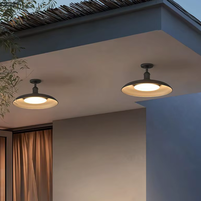 Nowoczesna Lampa Sufitowa Czarna IP65 z  – Idealna do Oświetlenia Zewnętrznego