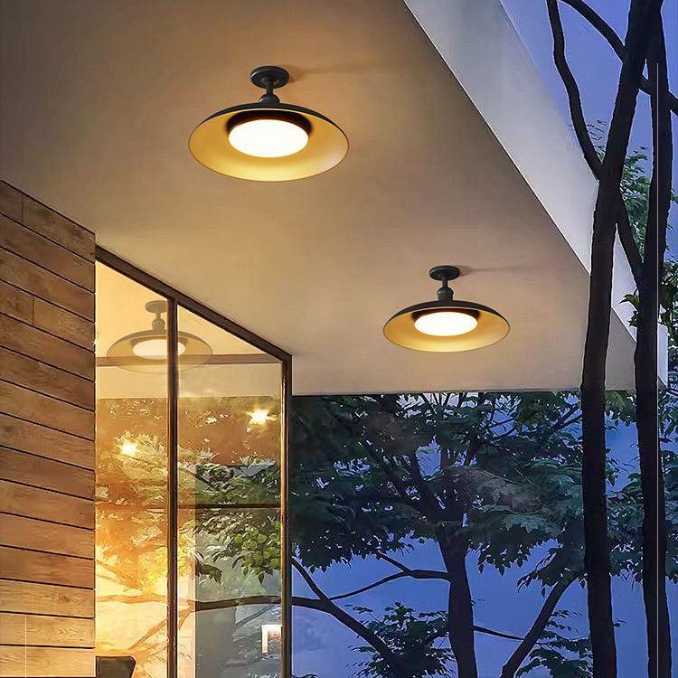 Nowoczesna Lampa Sufitowa Czarna IP65 z  – Idealna do Oświetlenia Zewnętrznego
