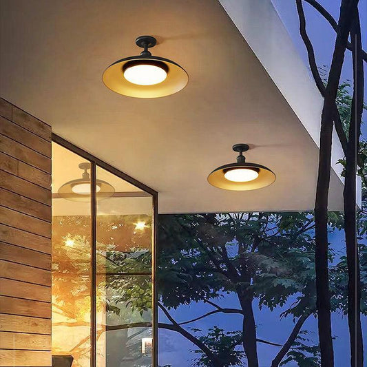 Nowoczesna Lampa Sufitowa Czarna IP65 z  – Idealna do Oświetlenia Zewnętrznego