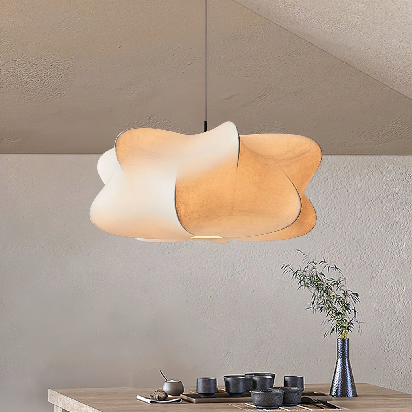 Nowoczesna Lampa Sufitowa Regulowana Jedwabna do Salonów i Sypialni
