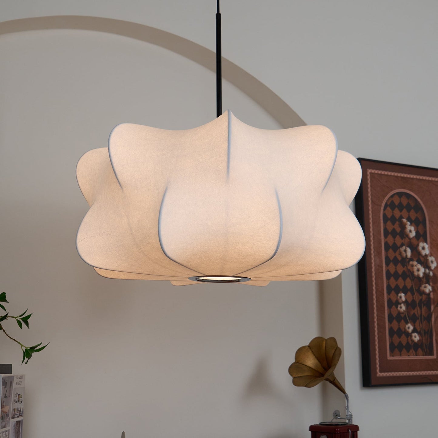 Nowoczesna Lampa Sufitowa Regulowana Jedwabna do Salonów i Sypialni