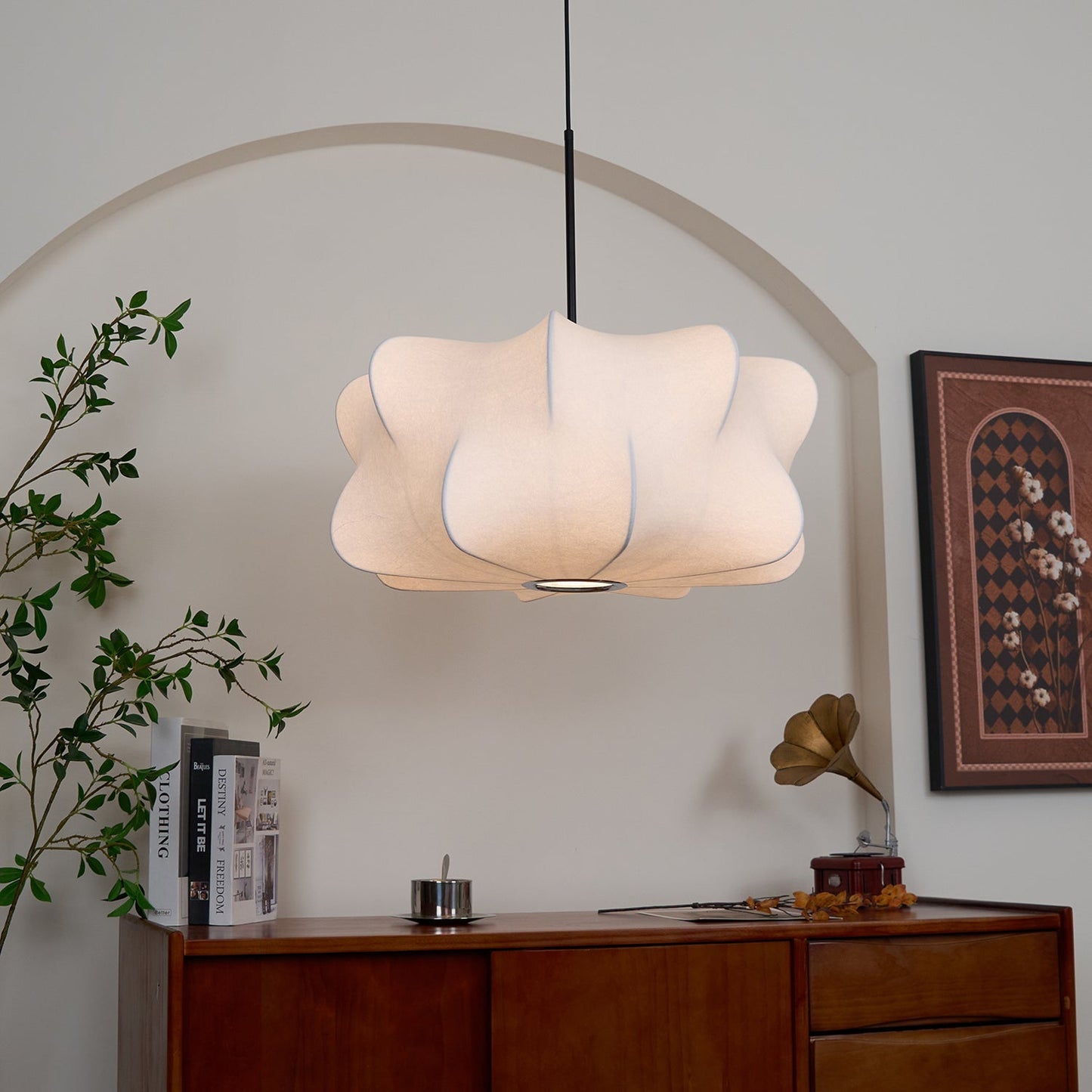 Nowoczesna Lampa Sufitowa Regulowana Jedwabna do Salonów i Sypialni