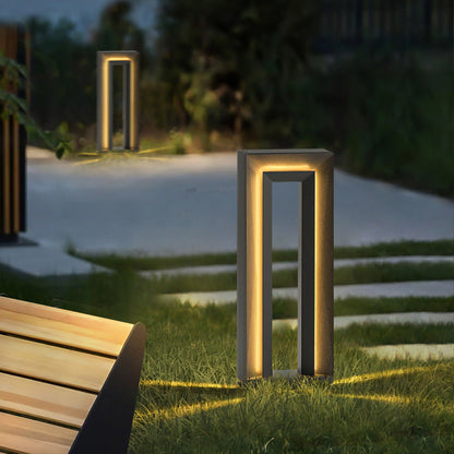 Nowoczesna Latarnia Ogrodowa LED z Stali Nierdzewnej – Eleganckie Oświetlenie Ścieżek i Ogrodów, Wys. 62 cm