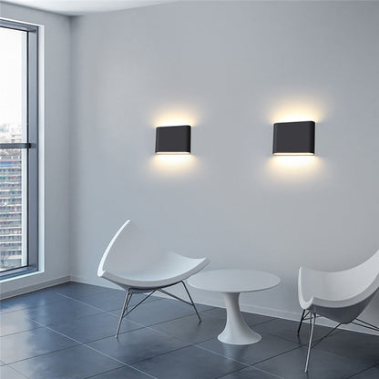 Nowoczesna Lampa Ścienna LED z Regulowanym Światłem do Oświetlenia Zewnętrznego – Kinkiet na Ścianę, Aluminium, 6W/12W