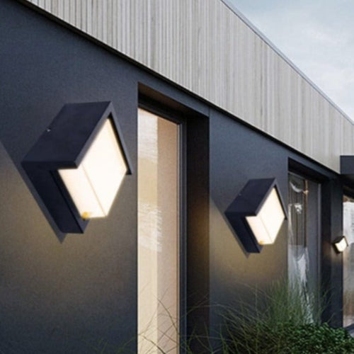 Nowoczesny Kinkiet Zewnętrzny IP65 z Czujnikiem Ruchu – Aluminium, Ciepła Biała Barwa Światła, Minimalistyczny Design