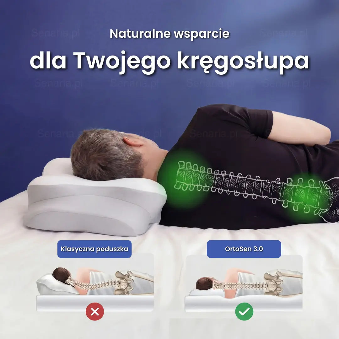 OrtoSen Ergonomiczna Poduszka Ortopedyczna z Pianką Pamięciową