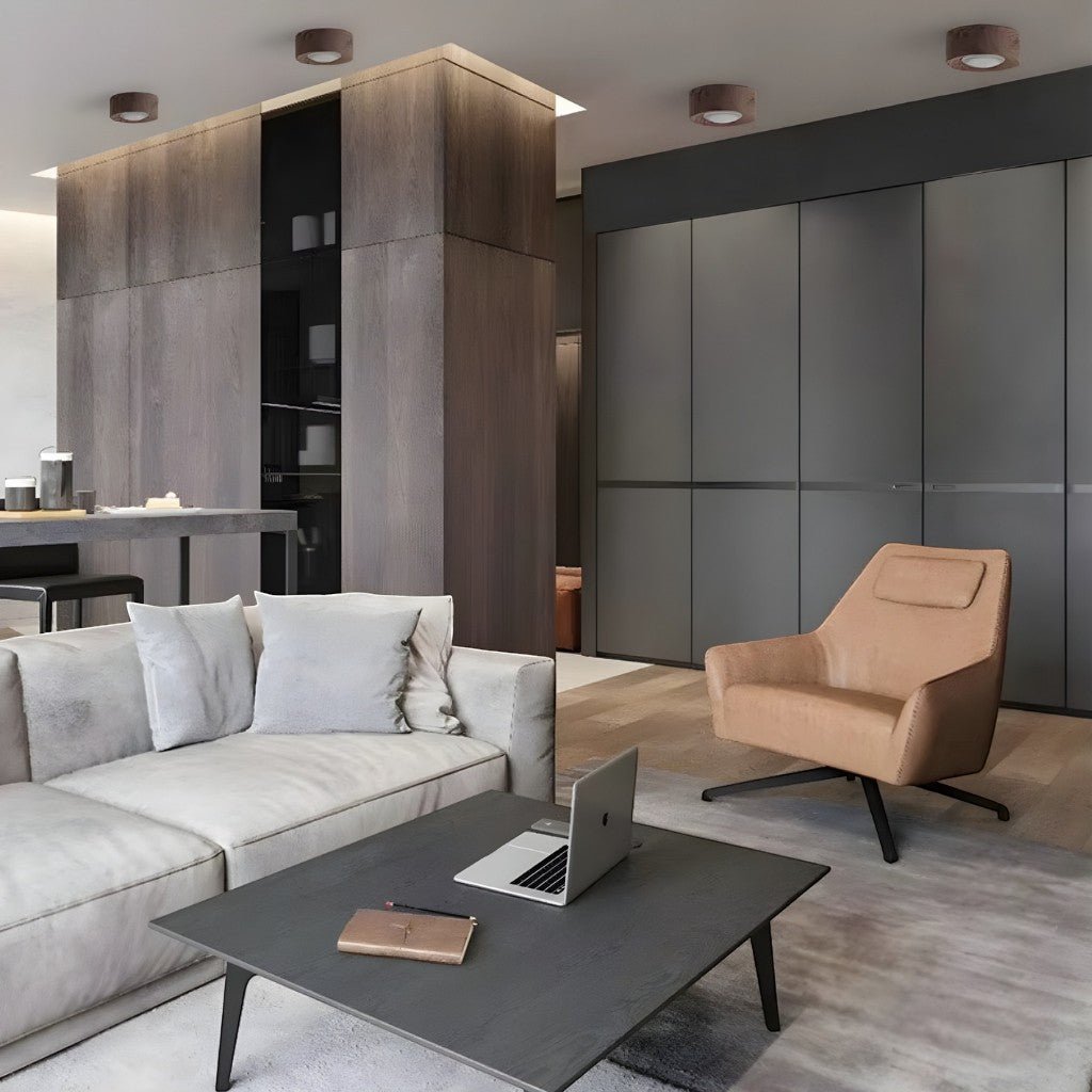 OrzechowyBlask | Elegancki Regulowany Reflektor LED do Sufitu