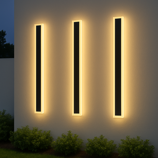 Nowoczesna pionowa lampa LED do przestrzeni zewnętrznych