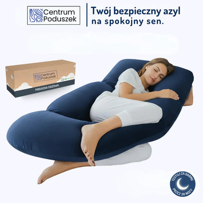 Poduszka Ciążowa MamaDream | Ergonomiczna Poduszka do Spania z Wsparciem dla Brzucha i Pleców | Komfortowy Sen dla Przyszłych Mam