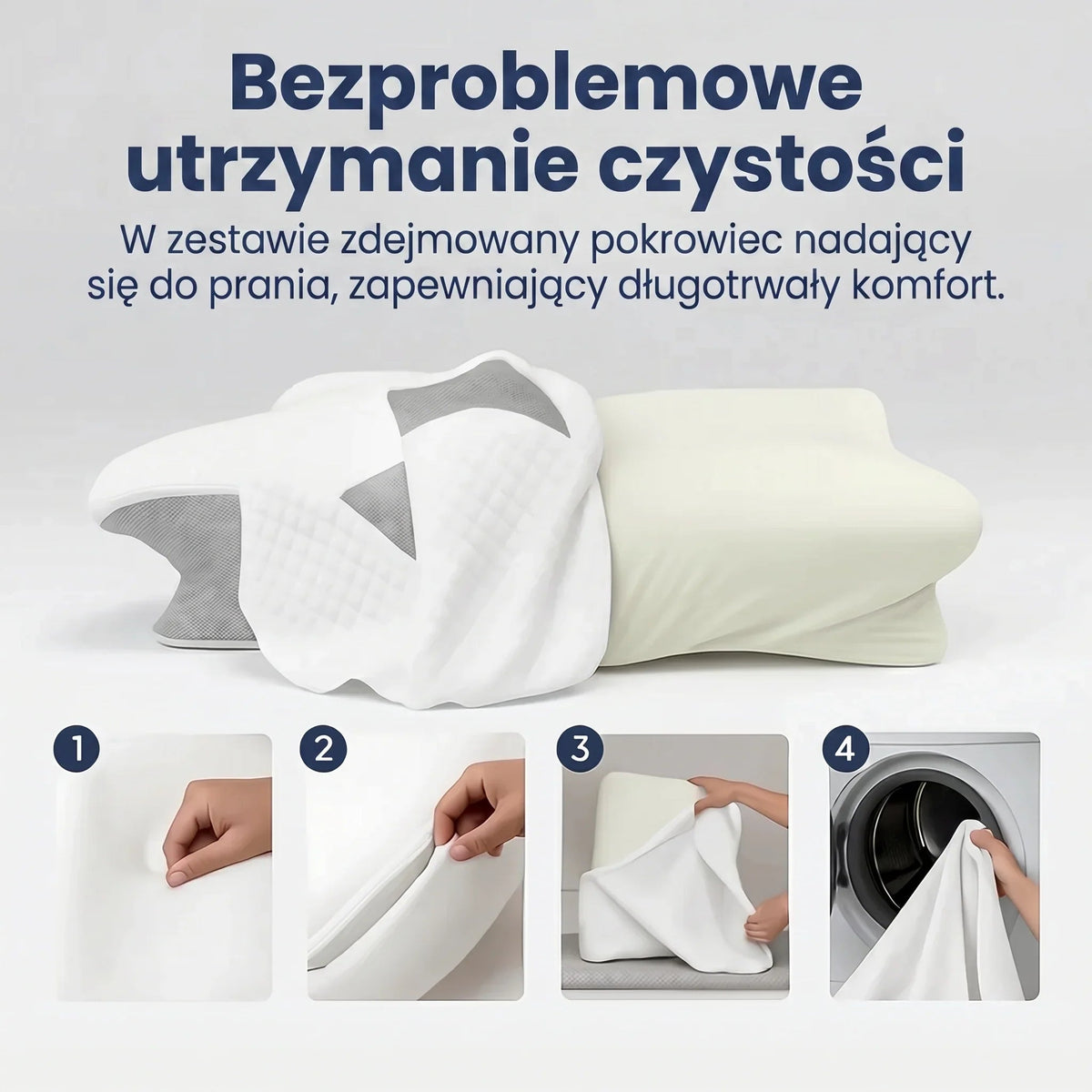 Poduszka Ergonomiczna Do Spania z Pianką Pamięciową - Innowacyjny Kształt Motyla dla Wygodnego Snu
