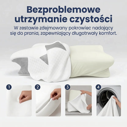 Poduszka Ergonomiczna Do Spania z Pianką Pamięciową - Innowacyjny Kształt Motyla dla Wygodnego Snu