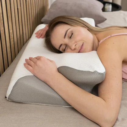 Poduszka Ergonomiczna Do Spania z Pianką Pamięciową - Innowacyjny Kształt Motyla dla Wygodnego Snu