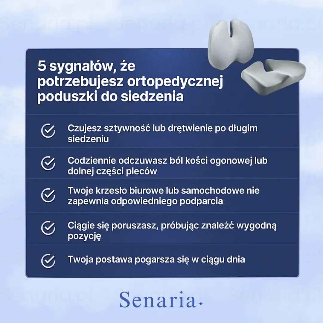 Poduszka Lędźwiowa Ergonomiczna z Wsparciem dla Kręgosłupa | Idealna do Auta i Biura