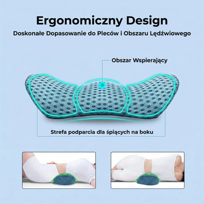 Poduszka Lędźwiowa Ergonomiczna z Wypełnieniem Memory | Poduszki Pod Lędźwie do Biura i Auta dla Komfortu Siedzenia