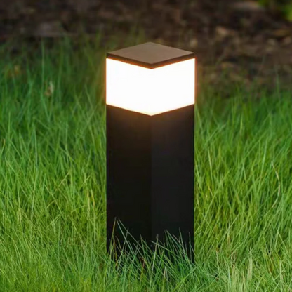 Prostokątna Lampa Zewnętrzna LED z Metalową Ramą – Nowoczesna Lampa Zewnętrzna Solarna do Ogrodu i Tarasu