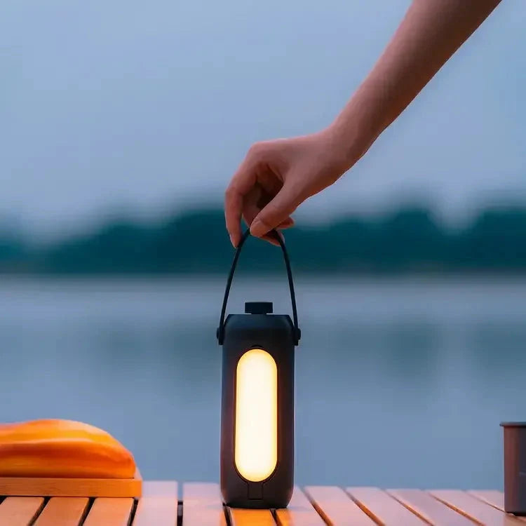 Przenośna lampa kempingowa z regulacją jasności i trzema barwami światła – idealna do użytku na zewnątrz, 10 000 mAh, czas pracy 11–180 godzin