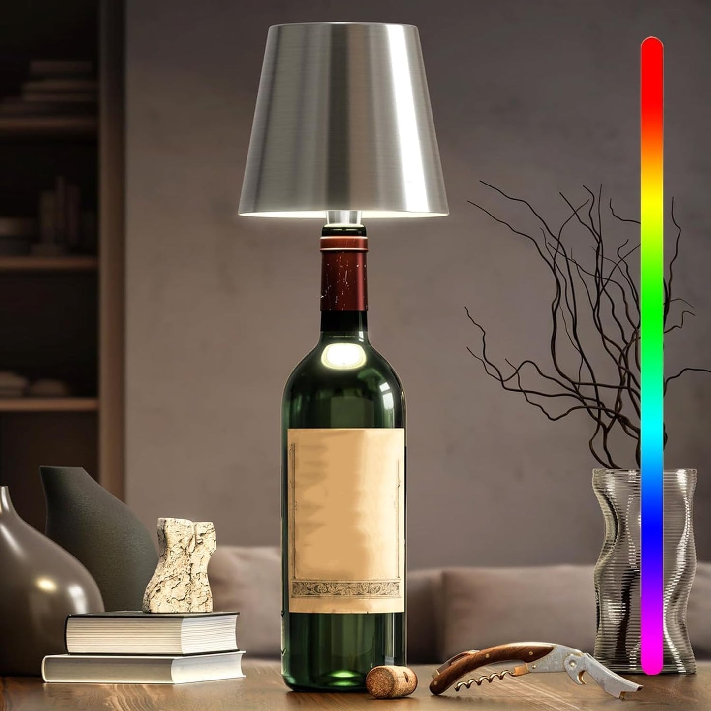 Przenośna lampa LED z dotykowym sterowaniem – nowoczesne oświetlenie bezprzewodowe dla każdego wnętrza – idealna na stylowy odpoczynek w ogrodzie lub salonie