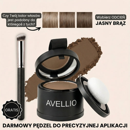 Puder do Włosów | Szybkie Zakrywanie Odrostów i Siwych Włosów | Naturalny Efekt na Każdą Okazję