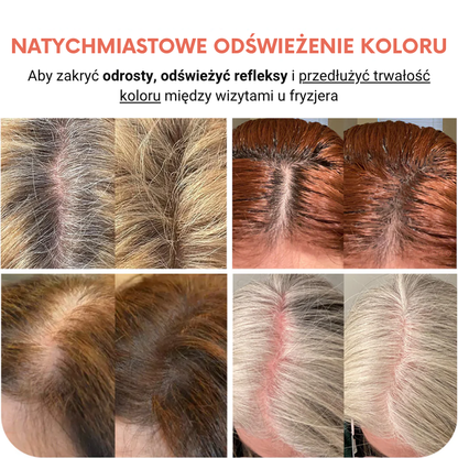 Puder do Włosów | Szybkie Zakrywanie Odrostów i Siwych Włosów | Naturalny Efekt na Każdą Okazję