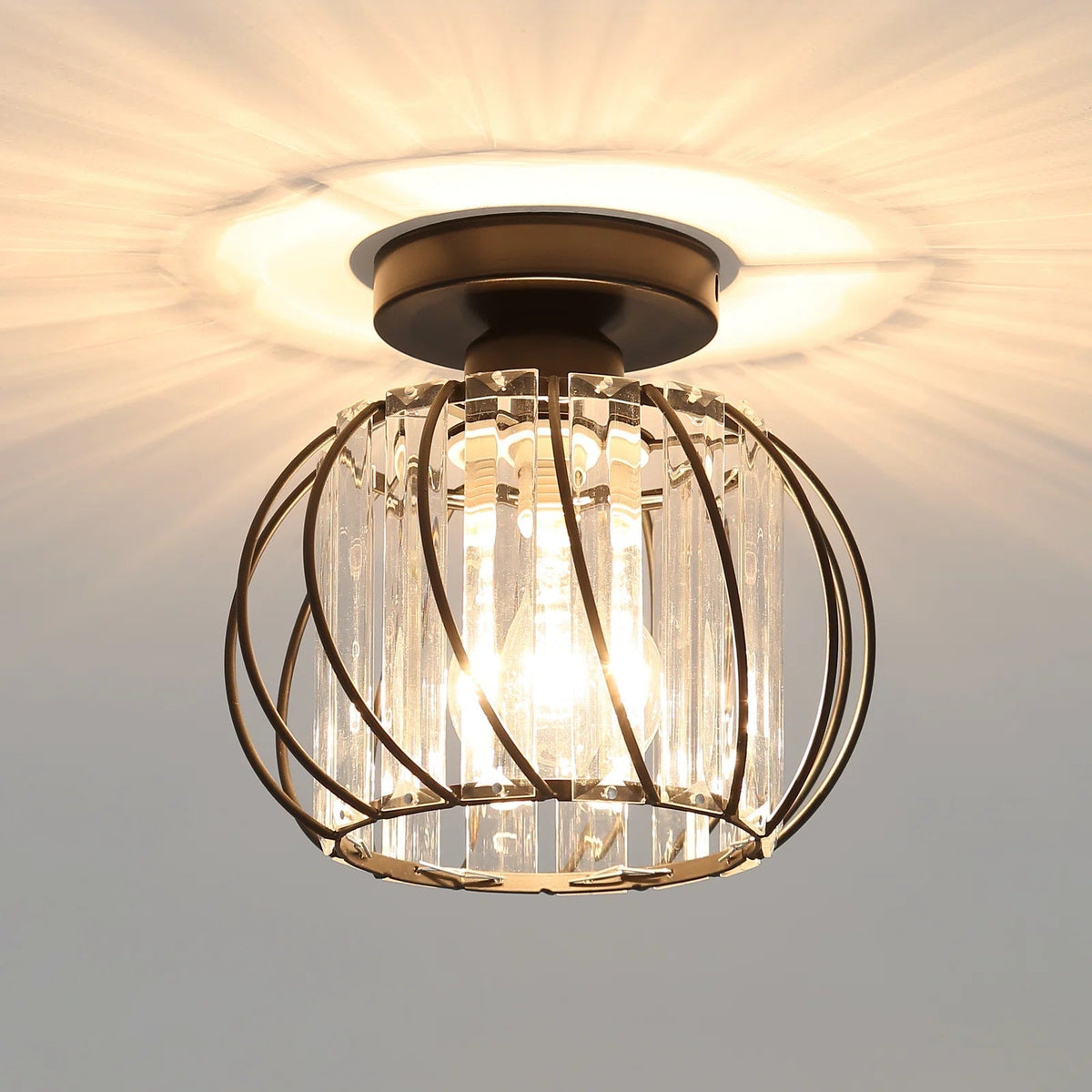 Rzeźbiona Lampa Sufitowa z Szkła ? Nordycki Design do Sypialni i Salonu