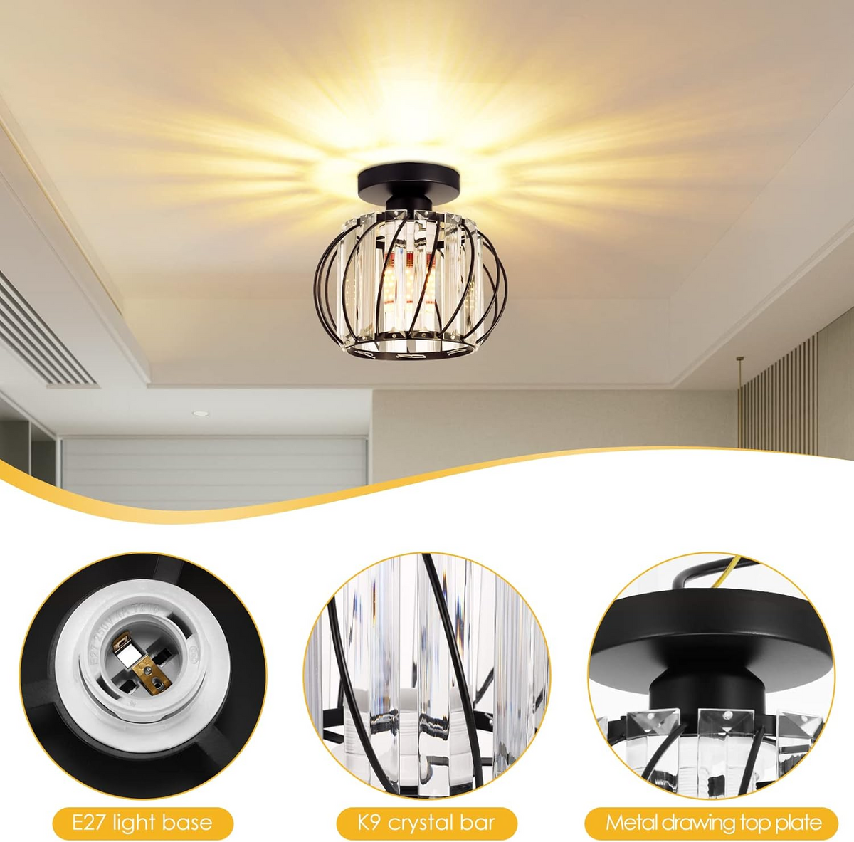 Rzeźbiona Lampa Sufitowa z Szkła ? Nordycki Design do Sypialni i Salonu