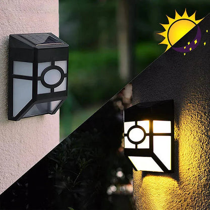 Solarny Kinkiet Ogrodowy LED, IP44, Automatyczne Włączanie, Kolor Światła Biały, Ciepły lub RGB