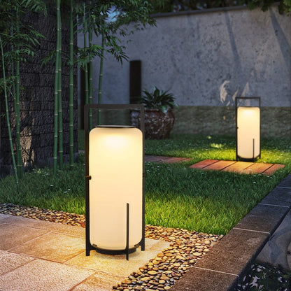 Stylowa Lampa Solarna Stojąca do Ogrodu – Nowoczesne Lampy Ogrodowe z Stali Nierdzewnej i Szkła, Ekologiczne Oświetlenie na Patio