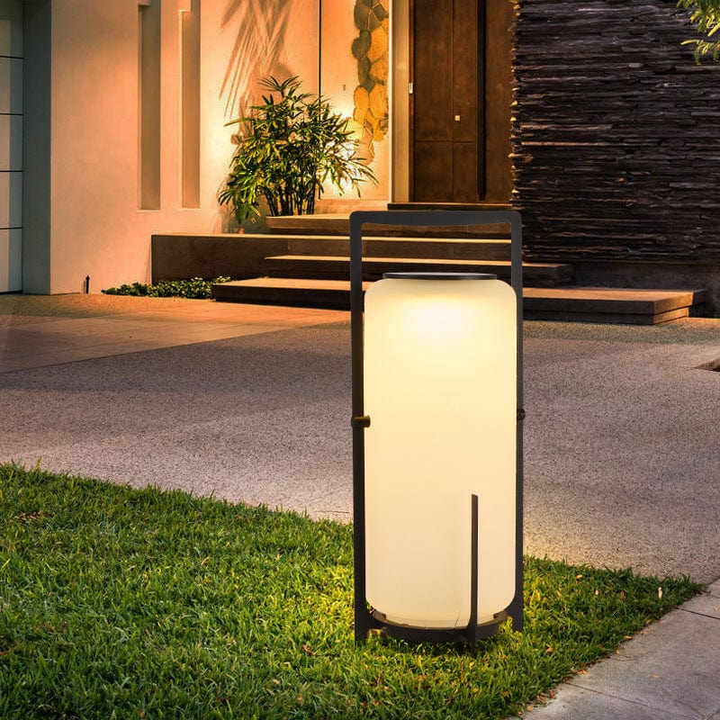 Stylowa Lampa Solarna Stojąca do Ogrodu – Nowoczesne Lampy Ogrodowe z Stali Nierdzewnej i Szkła, Ekologiczne Oświetlenie na Patio