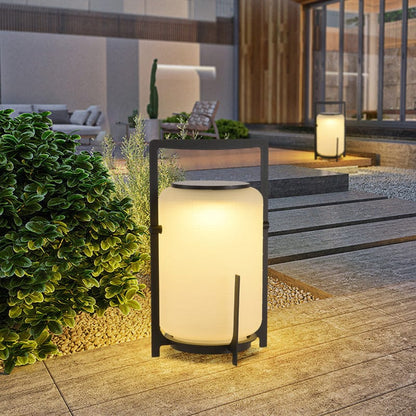 Stylowa Lampa Solarna Stojąca do Ogrodu – Nowoczesne Lampy Ogrodowe z Stali Nierdzewnej i Szkła, Ekologiczne Oświetlenie na Patio