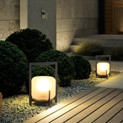Stylowa Lampa Solarna Stojąca do Ogrodu – Nowoczesne Lampy Ogrodowe z Stali Nierdzewnej i Szkła, Ekologiczne Oświetlenie na Patio