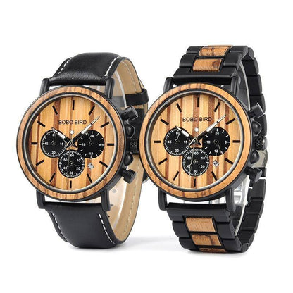 Stylowy Zegarek Męski Kwarcowy z Drewna – Ekologiczny, Wodoodporny, Świecące Wskazówki, 44 mm Tarcza
