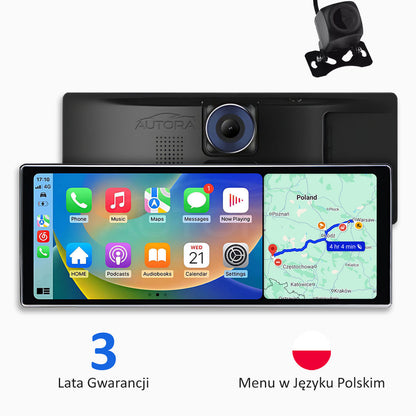 Uniwersalne Multimedia Samochodowe z Apple CarPlay i Android Auto z Rejestratorem Wideo